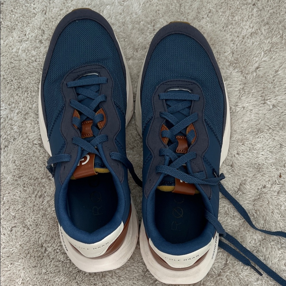 Men's Blue and Brown Sneakers Cole Haan Grand 360 running shoes